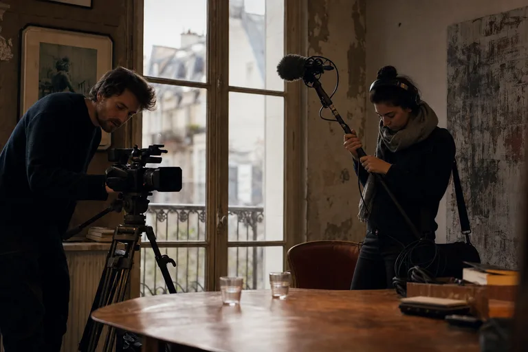 Équipe associative Gniark Gniark tournage interview vidéo Paris