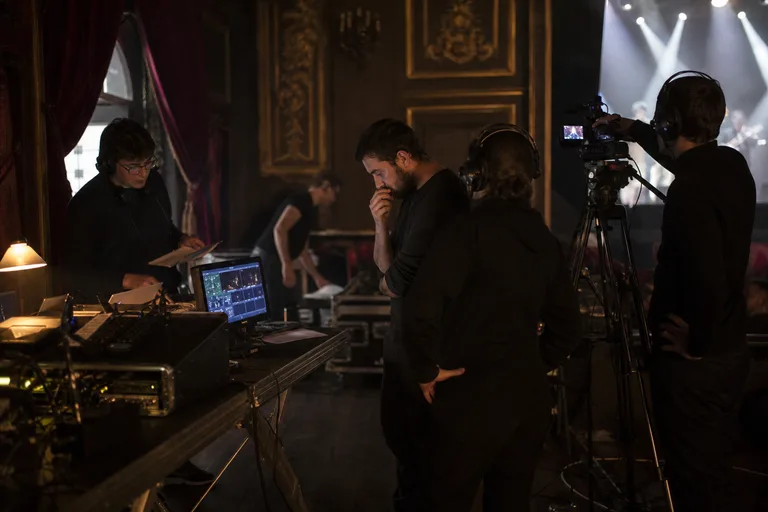 Équipe Gniark Gniark préparation diffusion concert en streaming